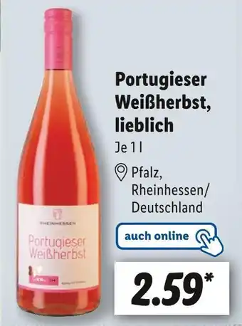 Lidl Portugieser weißherbst, lieblich Angebot