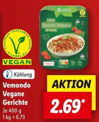 Lidl Vemondo vegane gerichte Angebot