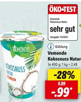 Lidl Vemondo kokosnuss natur Angebot