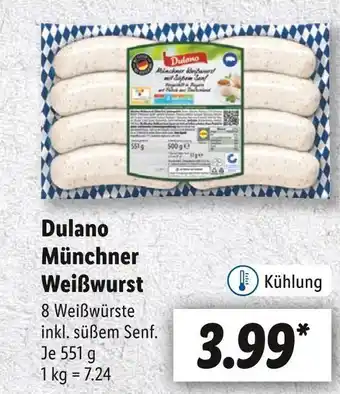 Lidl Dulano münchner weißwurst Angebot