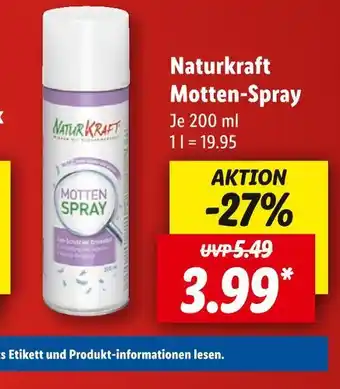 Lidl Naturkraft motten-spray Angebot