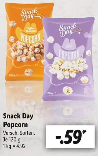 Lidl Snack day popcorn Angebot