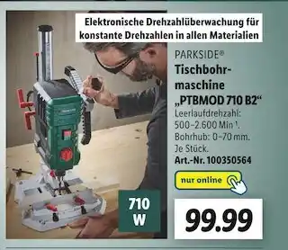 Lidl Parkside tischbohrmaschine „ptbmod 710 b2“ Angebot