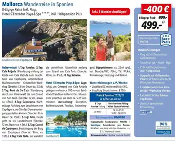 Lidl Mallorca wanderreise in spanien Angebot