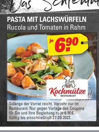 Höffner Kochmütze pasta mit lachswürfeln Angebot