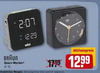 REWE City Braun Quarz Wecker Angebot