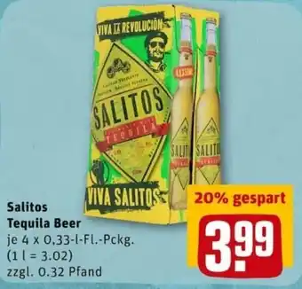 REWE City Salitos Tequila Beer 4x0,33L Angebot