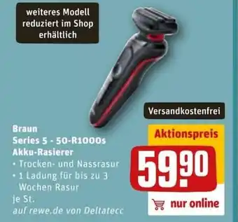 REWE City Braun Series 5 50 R1000s Akku Rasierer Angebot