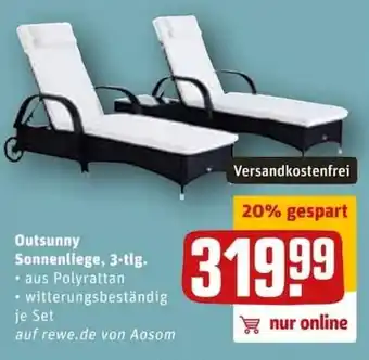 REWE City Outsunny Sonnenliege, 3tlg Angebot