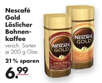 Handelshof Nescafé Gold Löslicher Bohnenkaffee 200 g Glas Angebot