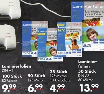 Handelshof Laminierfolien DIN A4, 100 Stück Angebot