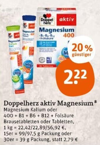 tegut Doppelherz aktiv Magnesium Angebot