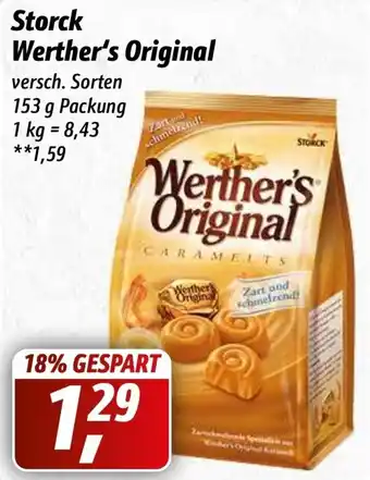 Simmel Storck Werther's Original 153 g Packung Angebot