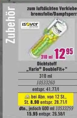 Hornbach Isover dichstoff „vario doublefit+“ Angebot