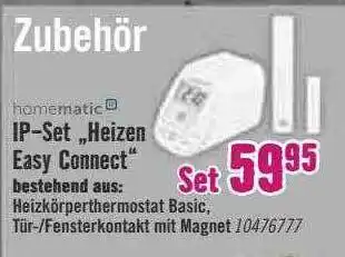 Hornbach Zubehör ip-set „heizen easy connect“ homematic Angebot