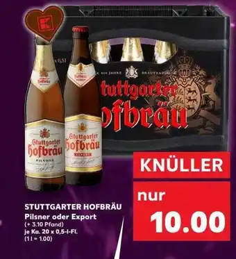 Kaufland Stuttgarter hofbräu pilsner oder export Angebot