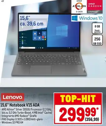 METRO Lenovo 15,6" Notebook V15 ADA Angebot