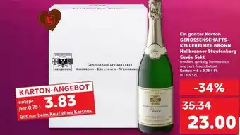 Kaufland Genossenschaftskellerei heilbronnn heilbronner staufenberg cuvée sekt Angebot