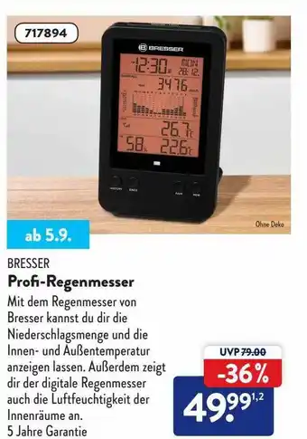 Aldi Nord Bresser profi-regenmesser Angebot