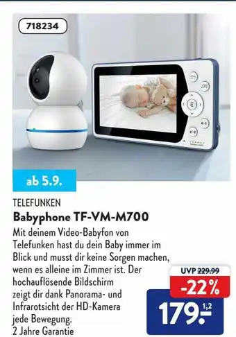 Aldi Nord Telefunken babyphone tf-vm-m700 Angebot