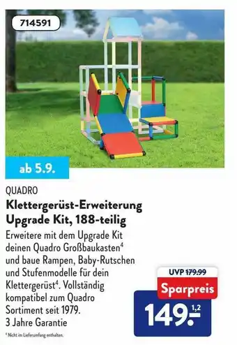 Aldi Nord Quadro klettergerüst-erweiterung upgrade kit, 188-tlg Angebot