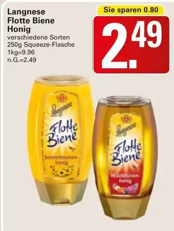 WEZ Langnese Flotte Biene Honig 250 g Angebot