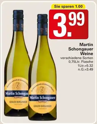 WEZ Martin Schongauer Weine 0,75Ltr. Flasche Angebot