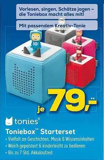 Euronics XXL Tonies tonibox starterset Angebot