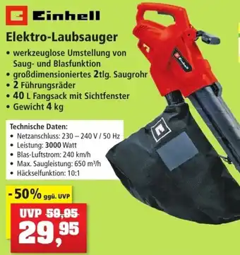 Thomas Philipps Einhell Elektro Laubsauger Angebot