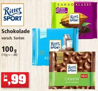 Thomas Philipps Ritter Sport Schokolade 100 g Angebot