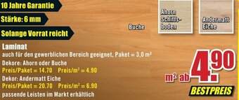 B1 Discount Baumarkt Laminat Angebot