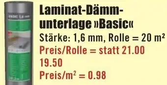 B1 Discount Baumarkt Laminat Dämm Unterlage Basic Angebot