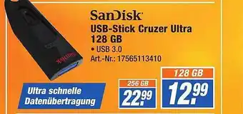 Expert Technomarkt Sandisk usb-stick cruzer ultra 128gb Angebot