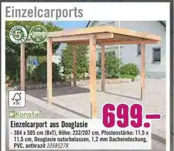 Hornbach Konsta einzelcarport aus douglasie Angebot