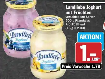 AEZ Landliebe Joghurt mit Früchten 500 g Angebot