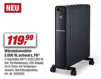 toom Baumarkt Wärmekonvektor 2000w, schwarz fb Angebot