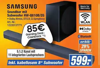 Expert Technomarkt Samsung soundbar mit subwoofer hw-q810b.zg Angebot