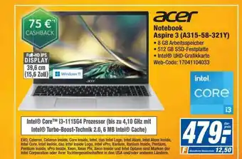 HEM Expert Acer notebook aspire 3 a315-58-321y Angebot