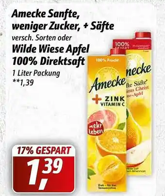 Simmel Amecke sanfte, weniger zucker,+säfte oder wilde wiese apfel 100% direktsaft Angebot