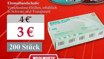 Woolworth Einmalhandschuhe Angebot