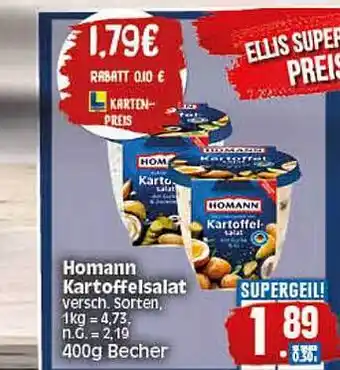 Elli Markt Homann kartoffelsalat Angebot