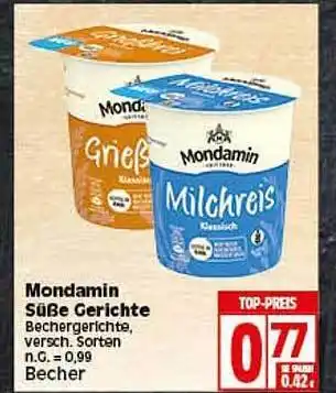 Elli Markt Mondamin süße gerichte Angebot