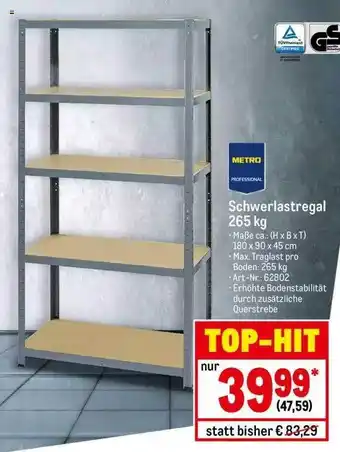 METRO Schwerlastregal 265 kg Angebot