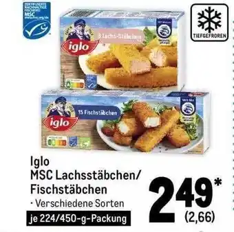 METRO Iglo msc lachsstäbchen-fischstäbchen Angebot