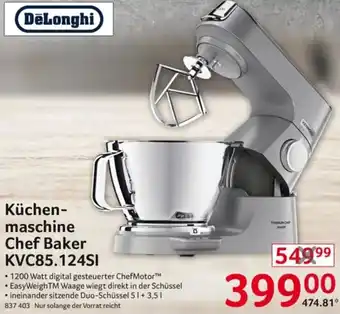 Selgros DeLonghi Küchenmaschine Chef Baker KVC85.124SI Angebot