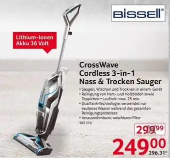 Selgros Bissell CrossWave Cordless 3-in-1 Nass & Trocken Sauger Angebot