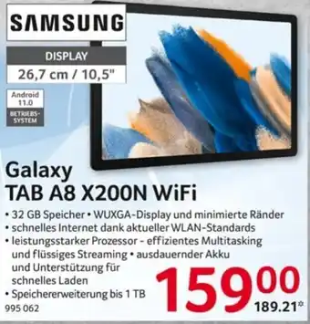 Selgros Samsung Galaxy Tab A8 X200N WiFi Angebot