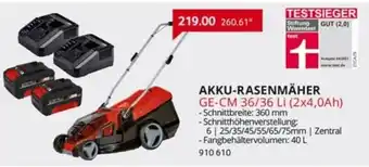 Selgros Einhell Akku-Rasenmäher Angebot