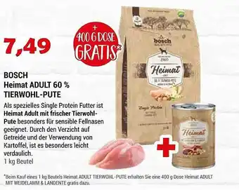 Zookauf Bosch heimat adult 60% tierwohl-pute Angebot