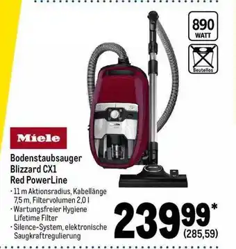 METRO Miele bodenstaubsauger blizzard cx1 red powerline Angebot